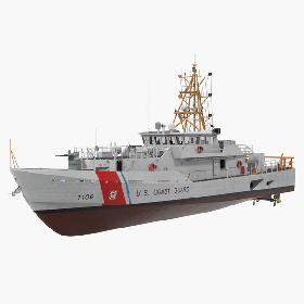 Coast Guard Cutter Jacob Poroo Sentinel Class Ship 3D model